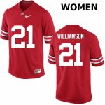 Women's Ohio State Buckeyes #21 Marcus Williamson Red Nike NCAA College Football Jersey May JJO2644OU
